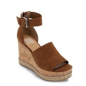 Women’s DOLCE VITA Otto wedge platform brown suede sandals- Size 9